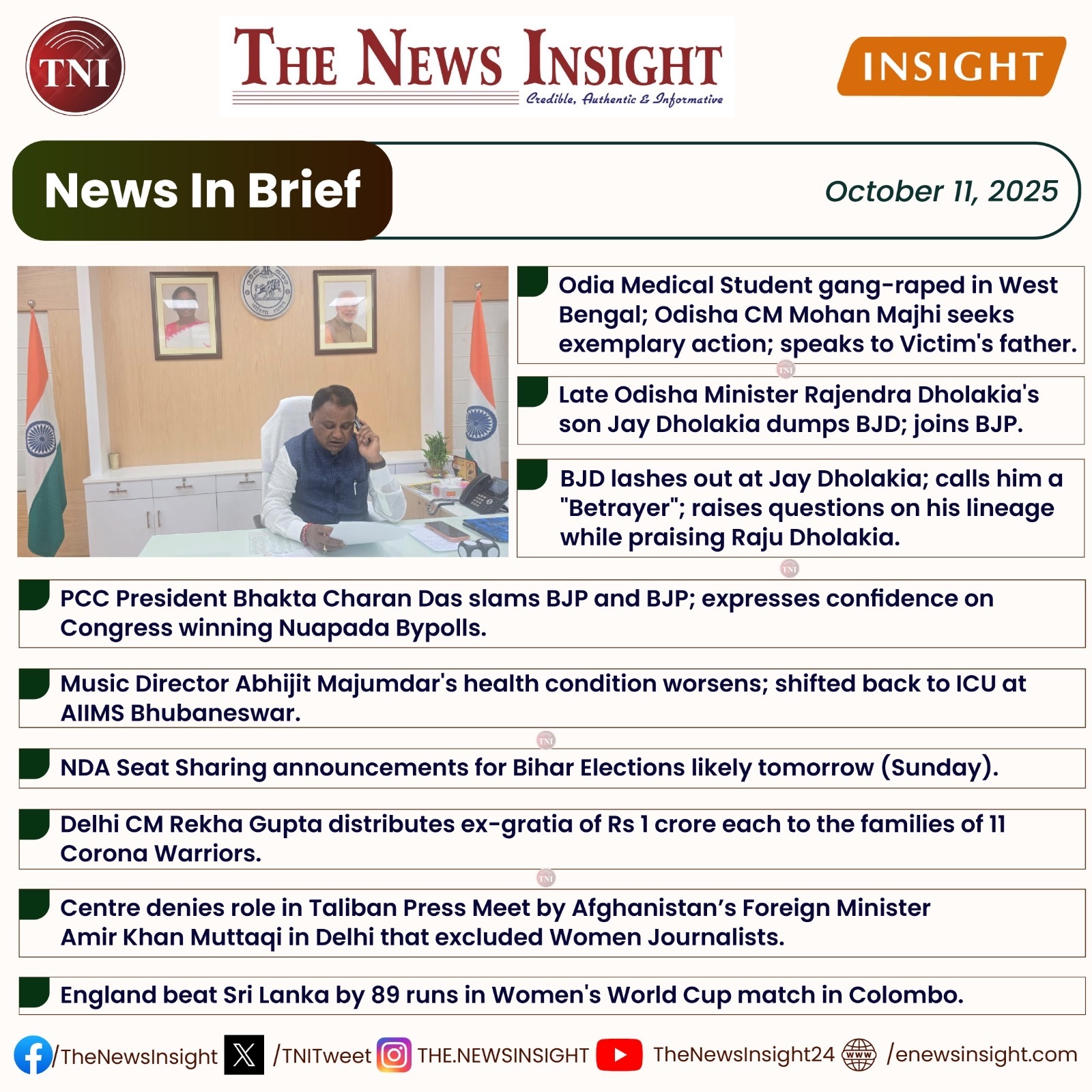 TNI News In Brief - October 11, 2025