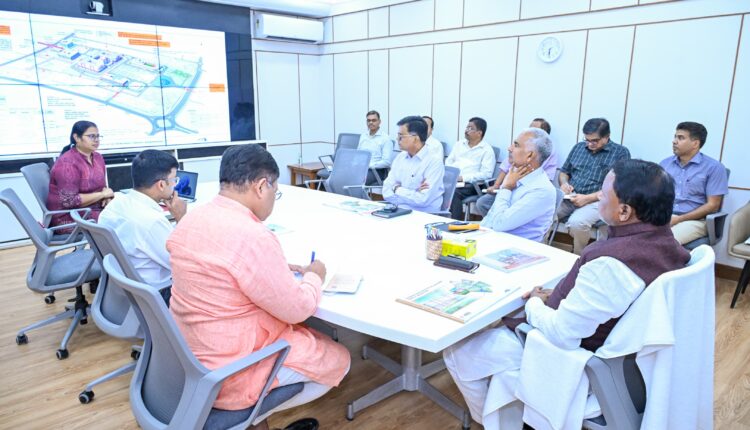 Mohan Majhi reviews Maa Samaleswari Temple Development Work.