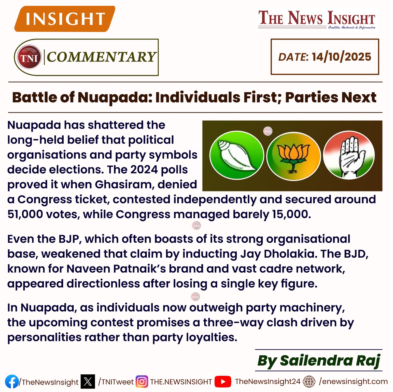 TNI Commentary: Sailendra Raj's Take on Nuapada Bypolls