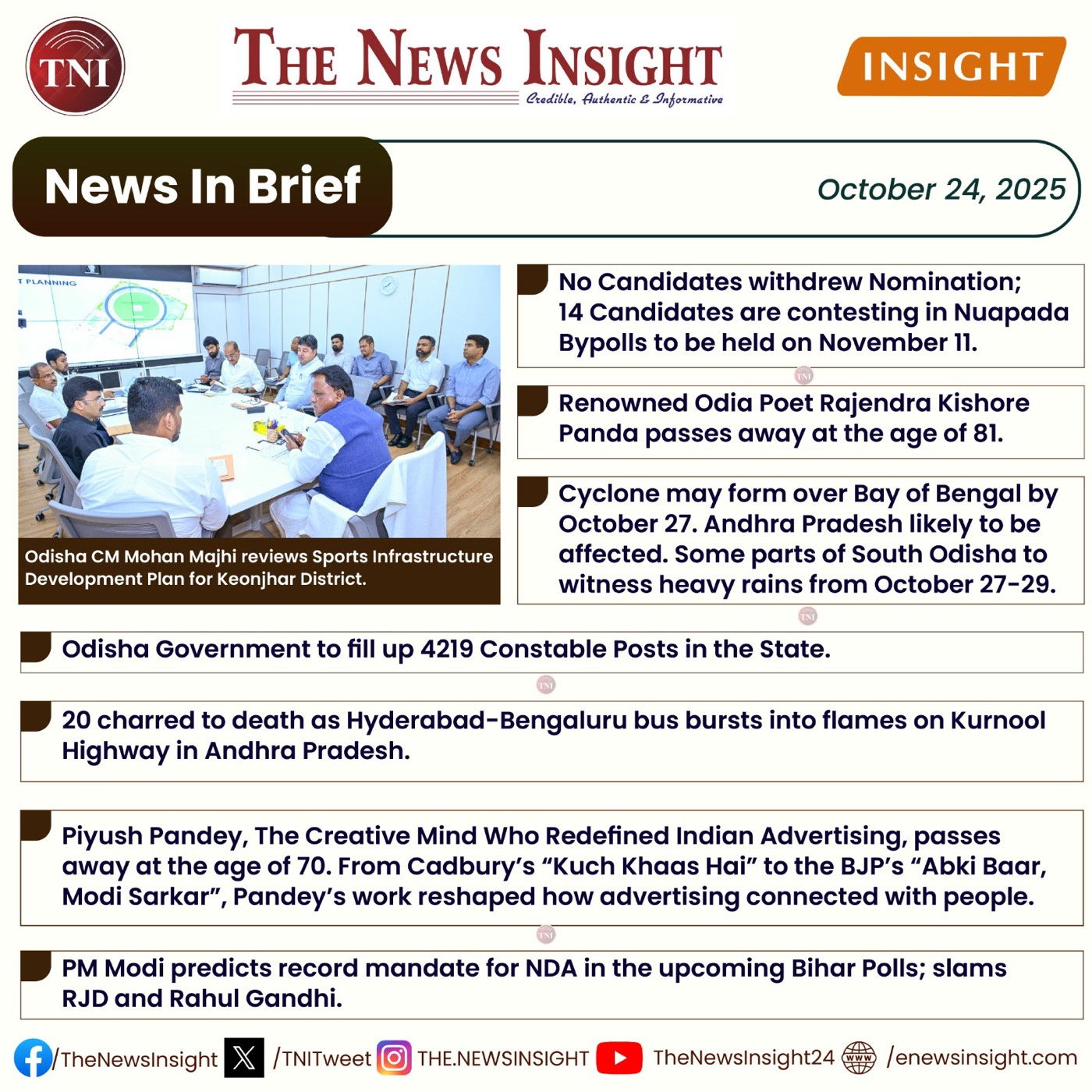 TNI News In Brief - October 24, 2025