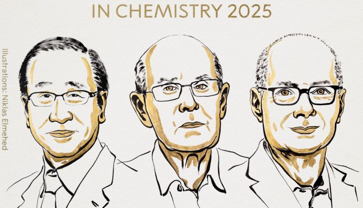 Susumu Kitagawa, Richard Robson and Omar Yaghi win 2025 Nobel Prize in Chemistry for metal organic frameworks.
