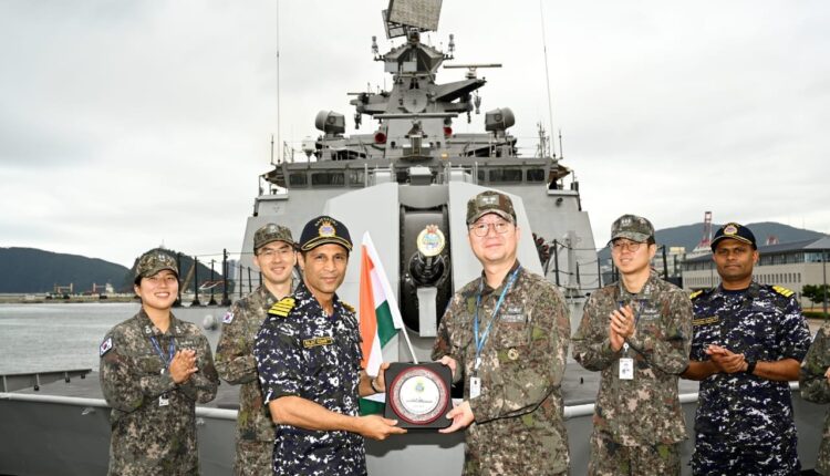 Indian Naval Ship (INS) Sahyadri visits South Korea for inaugural India–Republic of Korea Navy Bilateral Exercise.