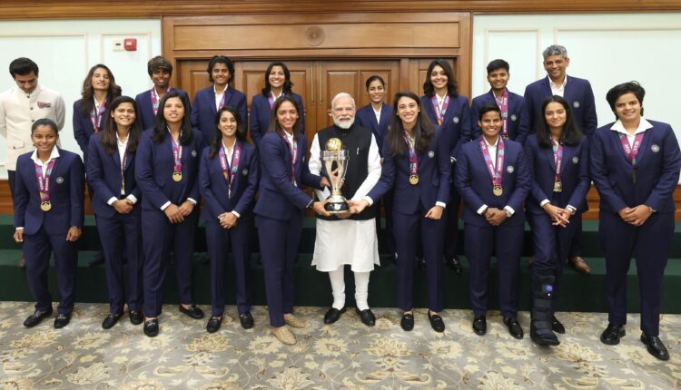 Prime Minister Narendra Modi hosted champions of Women’s World Cup at his residence at Lok Kalyan Marg on November 5.