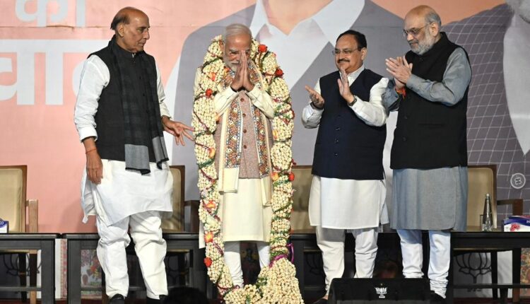 PM Narendra Modi addresses BJP workers at party Head Quarters in Delhi; PM Modi receives a warm welcome as NDA secures a historic win in Bihar.