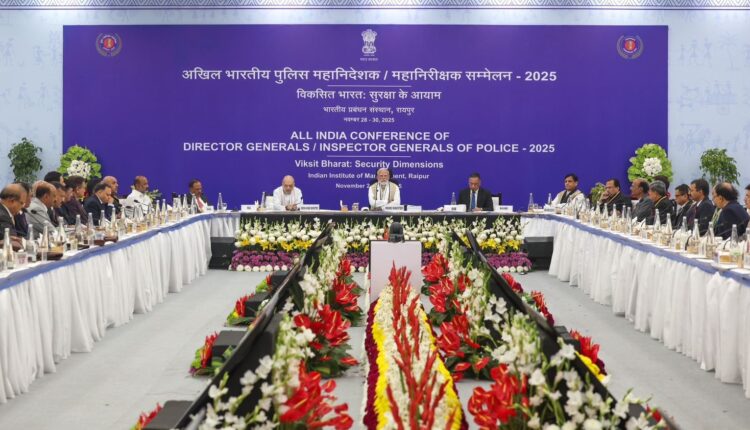 Prime Minister Narendra Modi chairs the annual conference of DGPs and IGPs in Chhattisgarh's Raipur.