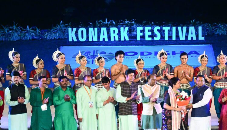 Odisha CM Mohan Majhi inaugurates 36th edition of Konark Festival and 15th International Sand Art Festival at Chandrabhaga.