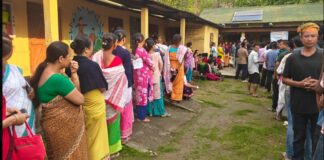 Assam records 38.92% voter turnout at 11 am, 33.28% in Keralam. Puducherry records 37.06% voter turnout at 11 am.