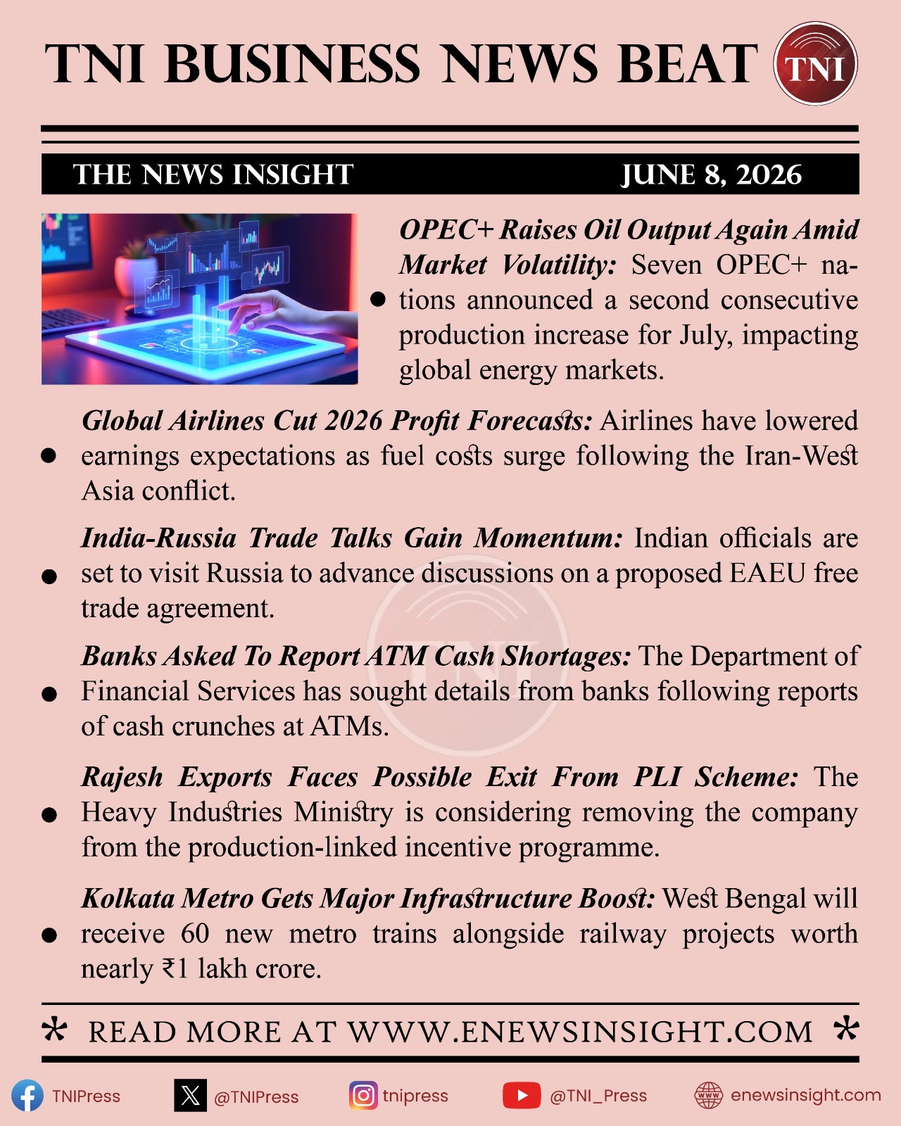 TNI Business News Beat - June 8, 2026