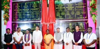 President Droupadi Murmu inaugurates a medical camp organised by AIIMS Bhubaneswar, mega integrated rural piped water supply, Matrushakti Bhavan of Brahma Kumaris, as well as Special Circuit House and Rairangpur Police District in Rairangpur.