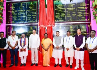 President Droupadi Murmu inaugurates a medical camp organised by AIIMS Bhubaneswar, mega integrated rural piped water supply, Matrushakti Bhavan of Brahma Kumaris, as well as Special Circuit House and Rairangpur Police District in Rairangpur.