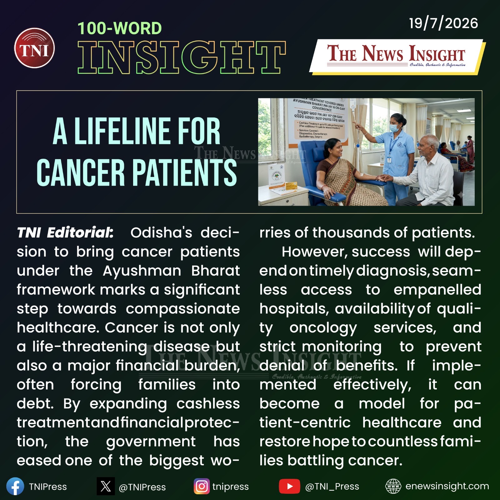 100-Word Insight: A Lifeline for Cancer Patients