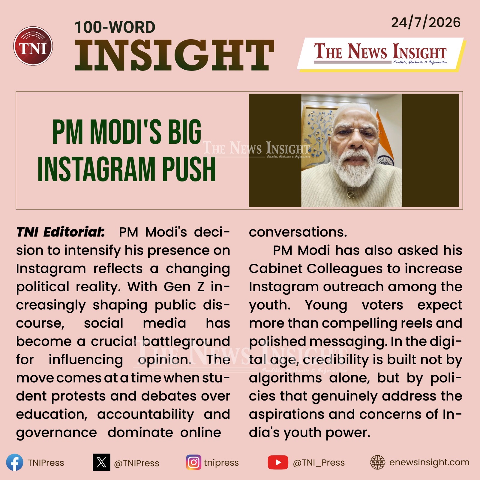 PM Modi’s Big Instagram Push