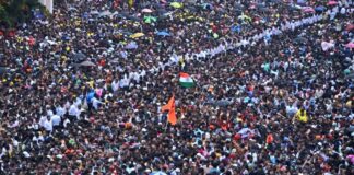 Despite heavy rain, a sea of devotees gathered in remarkable numbers to witness Ratha Jatra, demonstrating unwavering faith and devotion.