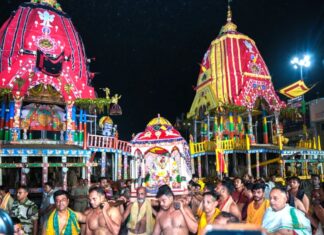 Sacred Hera Panchami rituals were observed on Monday, marking fifth day of Ratha Jatra. Goddess Lakshmi breaks part of the Nandighosha Ratha of Mahaprabhu Shri Jagannatha.
