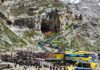 The annual Amarnath Yatra resumed from Jammu on Saturday after remaining suspended for six days due to inclement weather.