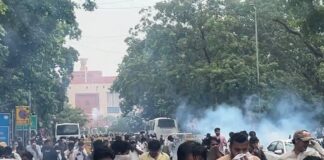 Massive Protests near Parliament; Cops use Tear Gas