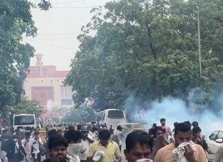 Massive Protests near Parliament; Cops use Tear Gas