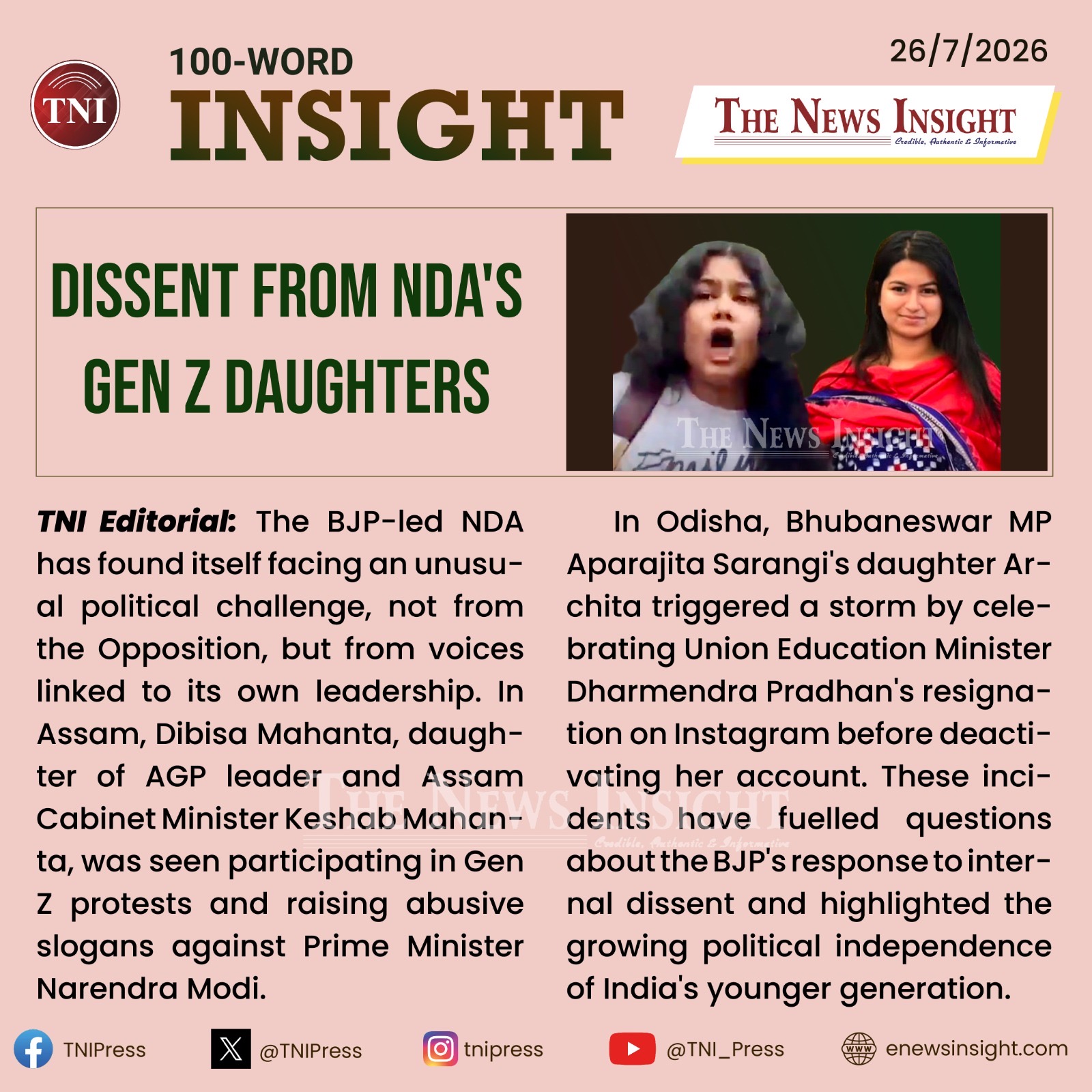 NDA’s Gen Z Daughters
